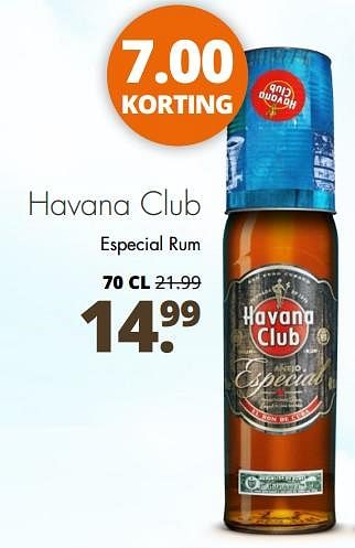 Aanbiedingen Havana club especial rum - Havana club - Geldig van 14/08/2017 tot 26/08/2017 bij Mitra