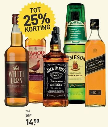 Aanbiedingen Famous grouse blended scotch whisky - The Famous Grouse - Geldig van 14/08/2017 tot 27/08/2017 bij Gall & Gall