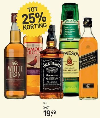 Aanbiedingen Jack daniel`s old no.7 jennessee whiskey - Jack Daniel's - Geldig van 14/08/2017 tot 27/08/2017 bij Gall & Gall