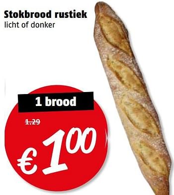 Aanbiedingen Stokbrood rustiek - Huismerk Poiesz - Geldig van 14/08/2017 tot 20/08/2017 bij Poiesz