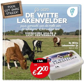 Aanbiedingen De witte lakenvelder ijs - DE WITTE  - Geldig van 14/08/2017 tot 20/08/2017 bij Poiesz