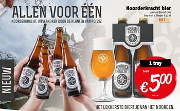 Aanbiedingen Noorderkracht bier speciaal blond bier - Noorderkracht - Geldig van 14/08/2017 tot 20/08/2017 bij Poiesz