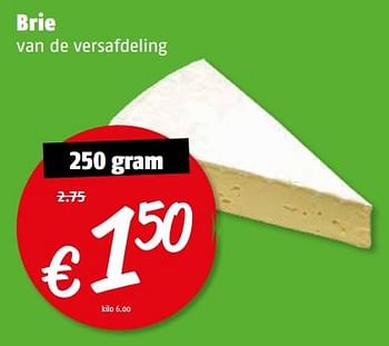 Aanbiedingen Brie van de versafdeling - Huismerk Poiesz - Geldig van 14/08/2017 tot 20/08/2017 bij Poiesz
