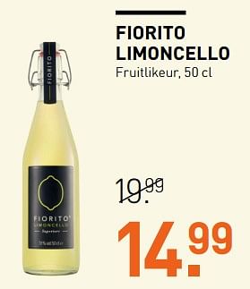 Aanbiedingen Fiorito limoncello fruitlikeur - Fiorito - Geldig van 14/08/2017 tot 27/08/2017 bij Gall & Gall