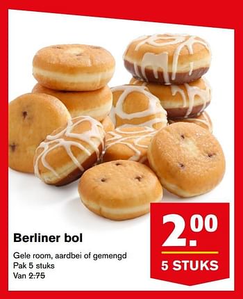 Aanbiedingen Berliner bol - Huismerk - Hoogvliet - Geldig van 16/08/2017 tot 22/08/2017 bij Hoogvliet
