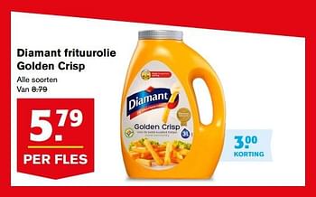 Aanbiedingen Diamant frituurolie golden crisp - Diamant - Geldig van 16/08/2017 tot 22/08/2017 bij Hoogvliet