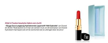 Aanbiedingen Rouge coco langdurig hydraterende lippenstift 444 gabrielle van chanel - Chanel - Geldig van 14/08/2017 tot 31/08/2017 bij Ici Paris XL