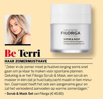 Aanbiedingen Scrub + mask set van filorga - Filorga - Geldig van 14/08/2017 tot 31/08/2017 bij Ici Paris XL