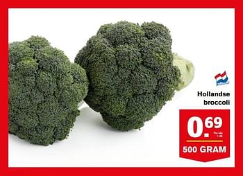 Aanbiedingen Hollandse broccoli - Huismerk - Hoogvliet - Geldig van 16/08/2017 tot 22/08/2017 bij Hoogvliet