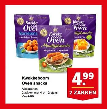 Aanbiedingen Kwekkeboom oven snacks - KWEKKEBOOM - Geldig van 16/08/2017 tot 22/08/2017 bij Hoogvliet