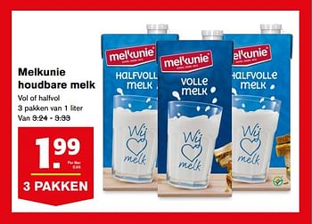 Aanbiedingen Melkunie houdbare melk - Melkunie - Geldig van 16/08/2017 tot 22/08/2017 bij Hoogvliet