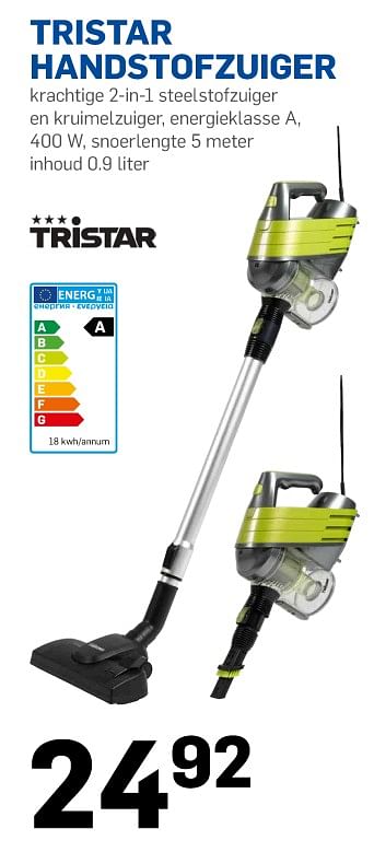 Aanbiedingen Tristar handstofzuiger - Tristar - Geldig van 16/08/2017 tot 22/08/2017 bij Action