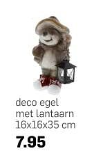 Aanbiedingen Deco egel met lantaarn - Huismerk - Action - Geldig van 16/08/2017 tot 22/08/2017 bij Action