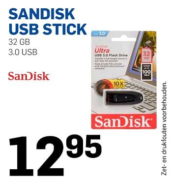 Aanbiedingen Sandisk usb stick - Sandisk - Geldig van 16/08/2017 tot 22/08/2017 bij Action