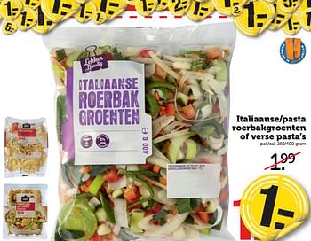 Aanbiedingen Italiaanse-pasta roerbakgroenten of verse pasta`s - Huismerk - Coop - Geldig van 21/08/2017 tot 27/08/2017 bij Coop