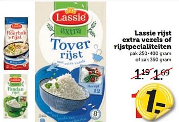 Aanbiedingen Lassie rijst extra vezels of rijstpecialiteiten - Lassie - Geldig van 21/08/2017 tot 27/08/2017 bij Coop