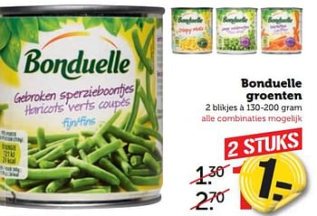 Aanbiedingen Bonduelle groenten - Bonduelle - Geldig van 21/08/2017 tot 27/08/2017 bij Coop