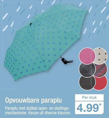 Aanbiedingen Opvouwbare paraplu - Huismerk - Aldi - Geldig van 21/08/2017 tot 27/08/2017 bij Aldi