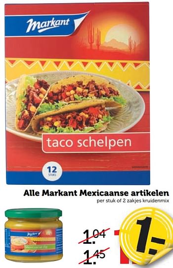 Aanbiedingen Alle markant mexicaanse artikelen - Markant - Geldig van 21/08/2017 tot 27/08/2017 bij Coop