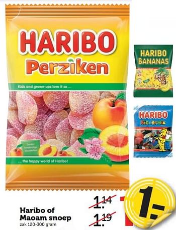 Aanbiedingen Haribo of maoam snoep - Haribo - Geldig van 21/08/2017 tot 27/08/2017 bij Coop