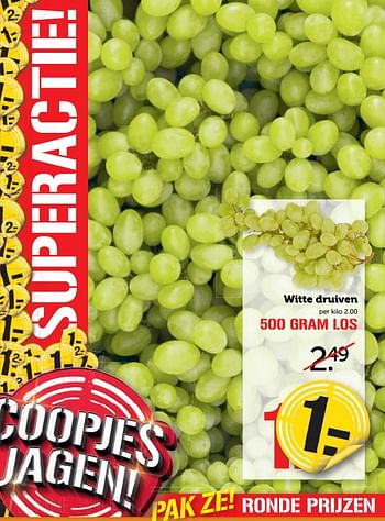 Aanbiedingen Witte druiven - Huismerk - Coop - Geldig van 21/08/2017 tot 27/08/2017 bij Coop