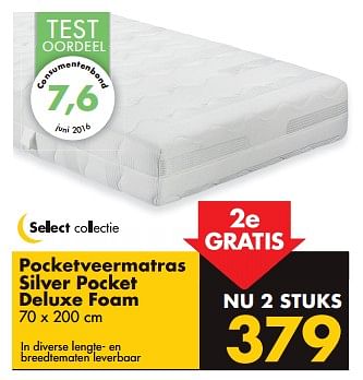 Aanbiedingen Pocketveermatras silver pocket deluxe foam - Huismerk - Beter Bed - Geldig van 21/08/2017 tot 27/08/2017 bij Beter Bed