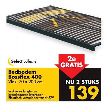 Aanbiedingen Bedbodem bossflex 400 - Huismerk - Beter Bed - Geldig van 21/08/2017 tot 27/08/2017 bij Beter Bed