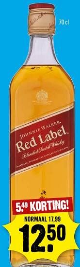 Aanbiedingen Red label - Johnnie Walker - Geldig van 20/08/2017 tot 26/08/2017 bij Dirk III