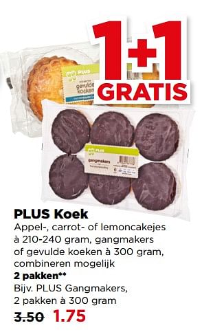 Aanbiedingen Plus koek - Huismerk - Plus - Geldig van 20/08/2017 tot 26/08/2017 bij Plus