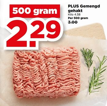 Aanbiedingen Plus gemengd gehakt - Huismerk - Plus - Geldig van 20/08/2017 tot 26/08/2017 bij Plus