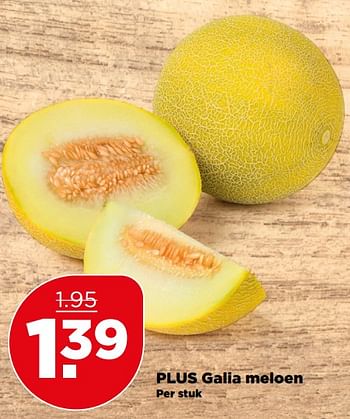 Aanbiedingen Plus galia meloen - Huismerk - Plus - Geldig van 20/08/2017 tot 26/08/2017 bij Plus