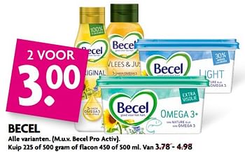 Aanbiedingen Becel pro activ - Becel - Geldig van 20/08/2017 tot 26/08/2017 bij Deka Markt