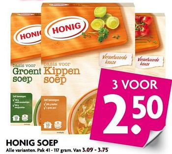 Aanbiedingen Honig soep - Honig - Geldig van 20/08/2017 tot 26/08/2017 bij Deka Markt