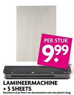 Aanbiedingen Lamineermachine + 5 sheets - Huismerk - Deka Markt - Geldig van 20/08/2017 tot 26/08/2017 bij Deka Markt