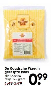 Aanbiedingen De goudsche waegh geraspte kaas - De Goudsche Waegh - Geldig van 20/08/2017 tot 24/08/2017 bij Em-té