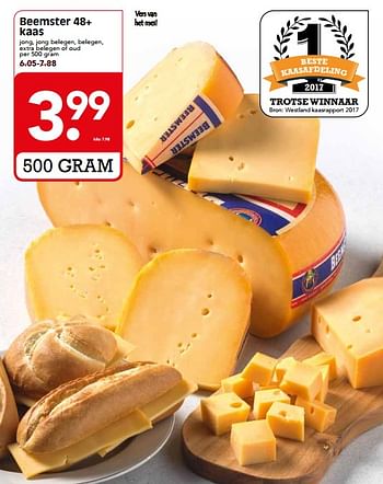 Aanbiedingen Beemster 48+ kaas - Beemster - Geldig van 20/08/2017 tot 24/08/2017 bij Em-té