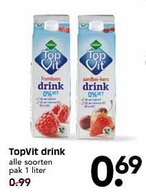 Aanbiedingen Topvit drink - Topvit - Geldig van 20/08/2017 tot 24/08/2017 bij Em-té
