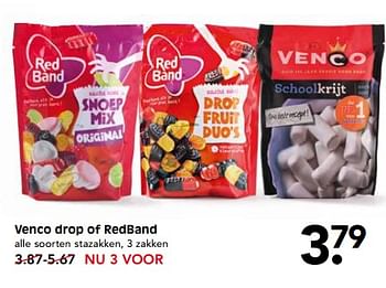Aanbiedingen Venco drop of redband - Venco - Geldig van 20/08/2017 tot 24/08/2017 bij Em-té