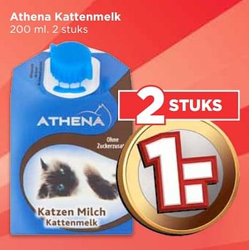 Aanbiedingen Athena kattenmelk - Athena - Geldig van 20/08/2017 tot 26/08/2017 bij Vomar