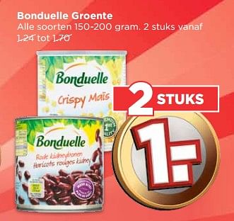 Aanbiedingen Bonduelle groente - Bonduelle - Geldig van 20/08/2017 tot 26/08/2017 bij Vomar