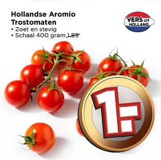 Aanbiedingen Hollandse aromio trostomaten - Huismerk Vomar - Geldig van 20/08/2017 tot 26/08/2017 bij Vomar