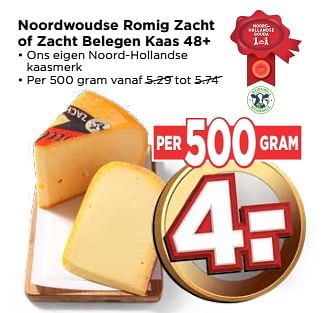 Aanbiedingen Noordwoudse romig zacht of zacht belegen kaas 48+ - Noordwoudse - Geldig van 20/08/2017 tot 26/08/2017 bij Vomar