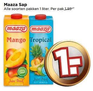 Aanbiedingen Maaza sap - Maaza - Geldig van 20/08/2017 tot 26/08/2017 bij Vomar