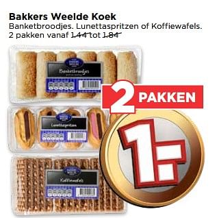 Aanbiedingen Bakkers weelde koek - Bakkersweelde - Geldig van 20/08/2017 tot 26/08/2017 bij Vomar