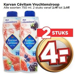 Aanbiedingen Karvan cévitam vruchtensiroop - Karvan Cévitam - Geldig van 20/08/2017 tot 26/08/2017 bij Vomar