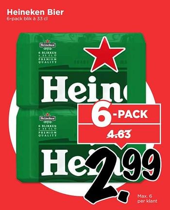 Aanbiedingen Heineken bier - Heineken - Geldig van 20/08/2017 tot 26/08/2017 bij Vomar
