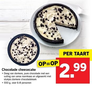Aanbiedingen Chocolade cheesecake - Huismerk - Lidl - Geldig van 20/08/2017 tot 27/08/2017 bij Lidl