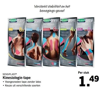 Aanbiedingen Kinesiologie-tape - Sensiplast - Geldig van 20/08/2017 tot 27/08/2017 bij Lidl