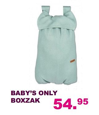 Aanbiedingen Baby`s only boxzak - Baby's Only - Geldig van 20/08/2017 tot 10/09/2017 bij Baby & Tiener Megastore