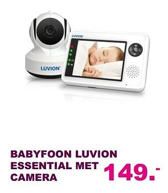 Aanbiedingen Babyfoon luvion essential met camera - Luvion - Geldig van 20/08/2017 tot 10/09/2017 bij Baby & Tiener Megastore